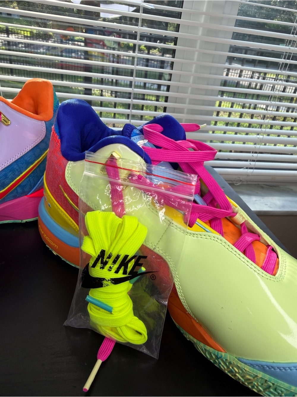 Nike Men’s Multicolor Sneakers - Neon Pink, Lime & Blue
